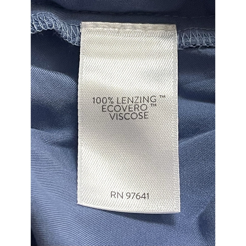 NWT J.Jill Pure Jill Elements Blue Satin 100% Viscose Maxi Dress Sz M Lagenlook - Picture 8 of 10